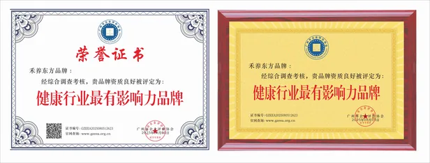 禾养东方荣誉证书 4